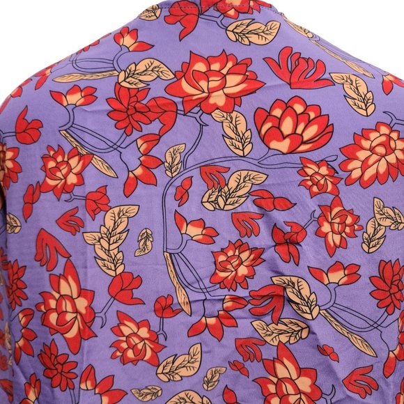 Womens Tunic‎ Open Front Floral Print Polyester - Picture 4 of 9